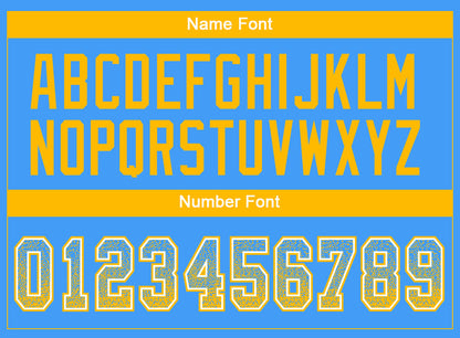 Custom Powder Blue Gold-White Mesh Drift Fashion Football Jersey - Sky-Custom
