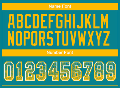 Custom Teal Gold-White Mesh Drift Fashion Football Jersey - Sky-Custom