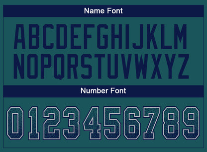 Custom Midnight Green Navy-Gray Mesh Drift Fashion Football Jersey - Sky-Custom