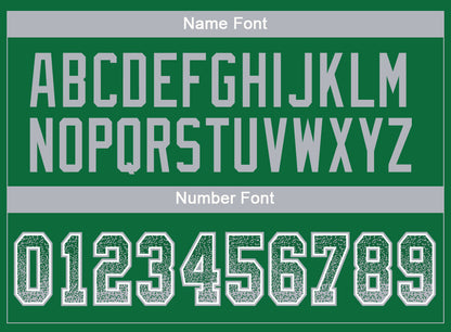Custom Kelly Green Gray-White Mesh Drift Fashion Football Jersey - Sky-Custom