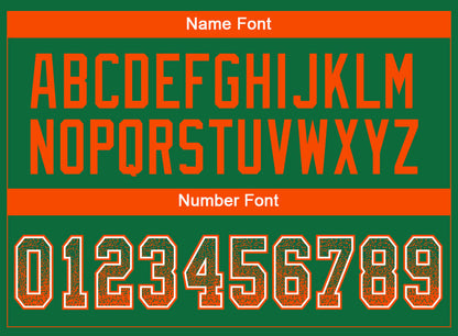 Custom Kelly Green Orange-White Mesh Drift Fashion Football Jersey - Sky-Custom