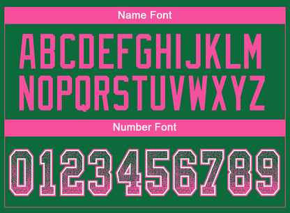 Custom Kelly Green Pink-White Mesh Drift Fashion Football Jersey - Sky-Custom