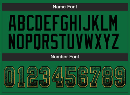 Custom Kelly Green Black-Old Gold Mesh Drift Fashion Football Jersey - Sky-Custom