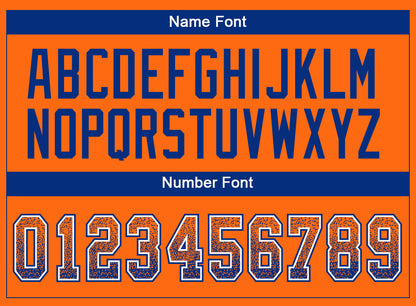 Custom Orange Royal-White Mesh Drift Fashion Football Jersey - Sky-Custom