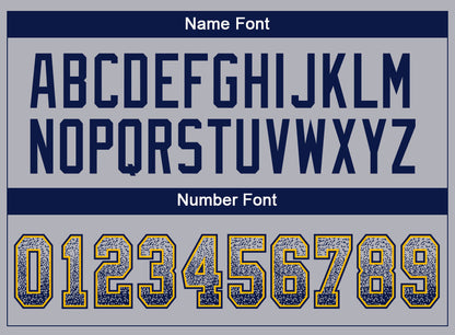 Custom Gray Navy-Gold Mesh Drift Fashion Football Jersey - Sky-Custom