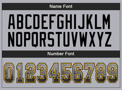 Custom Gray Black-Gold Mesh Drift Fashion Football Jersey - Sky-Custom