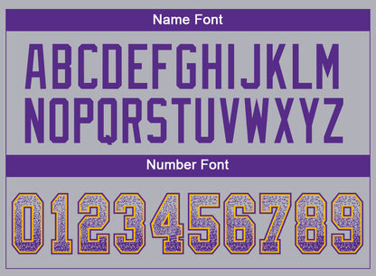 Custom Gray Purple-Gold Mesh Drift Fashion Football Jersey - Sky-Custom