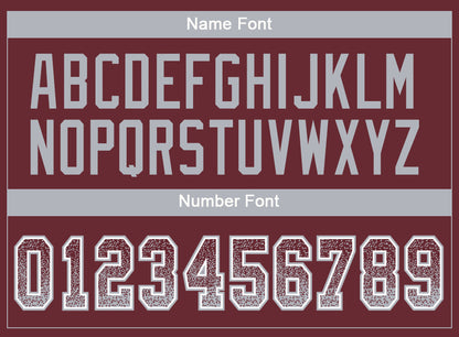 Custom Burgundy Gray-White Mesh Drift Fashion Football Jersey - Sky-Custom