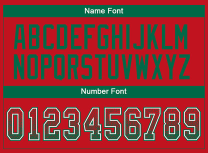 Custom Red Kelly Green-White Mesh Drift Fashion Football Jersey - Sky-Custom