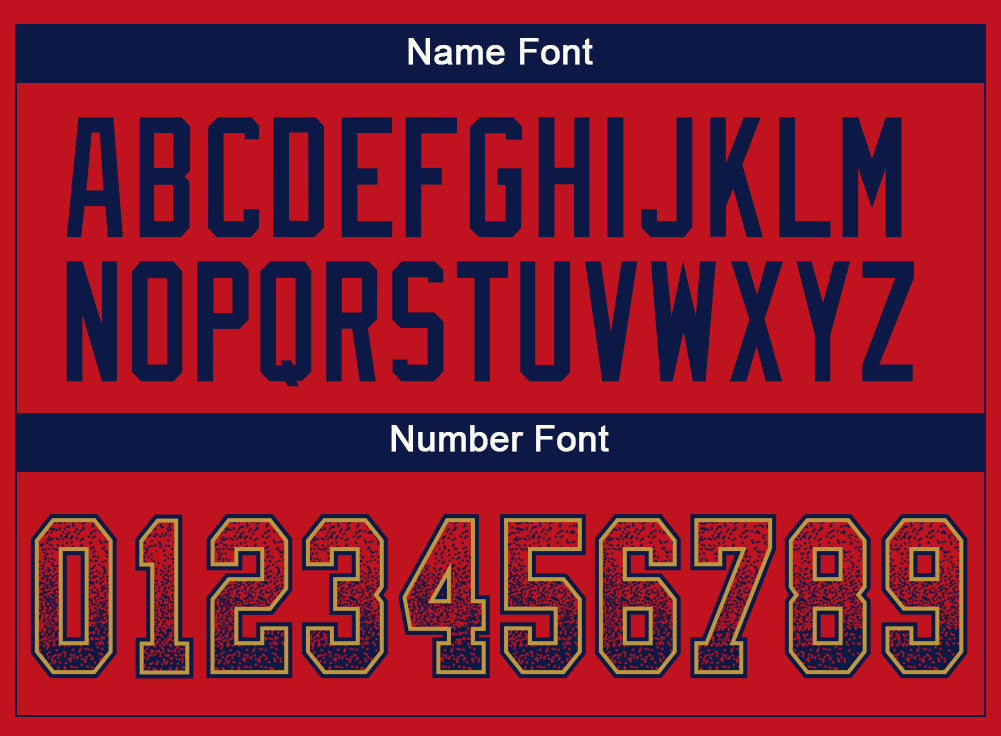 Custom Red Navy-Old Gold Mesh Drift Fashion Football Jersey - Sky-Custom