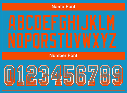 Custom Panther Blue Orange-White Mesh Drift Fashion Football Jersey - Sky-Custom