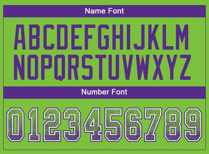 Custom Neon Green Purple-White Mesh Drift Fashion Football Jersey - Sky-Custom