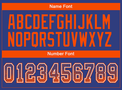 Custom Royal Orange-White Mesh Drift Fashion Football Jersey - Sky-Custom