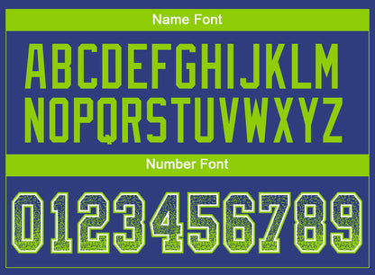 Custom Royal Neon Green-White Mesh Drift Fashion Football Jersey - Sky-Custom