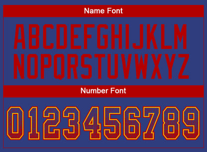 Custom Royal Red-Gold Mesh Drift Fashion Football Jersey - Sky-Custom