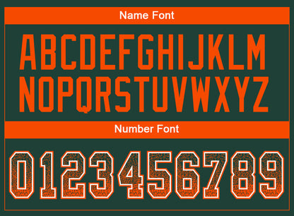 Custom Green Orange-White Mesh Drift Fashion Football Jersey - Sky-Custom