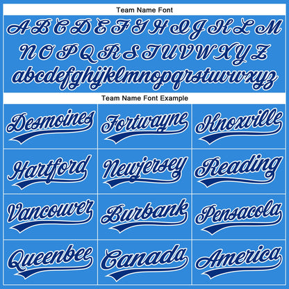 Custom Electric Blue Royal-White Authentic Baseball Jersey - Sky-Custom