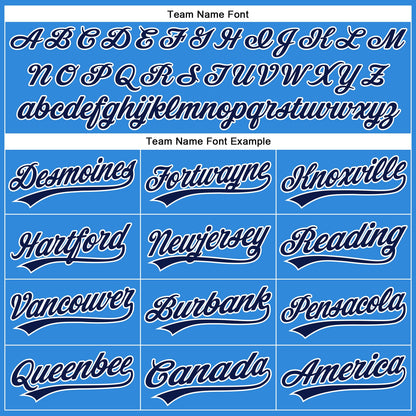 Custom Electric Blue Navy-White Authentic Baseball Jersey - Sky-Custom