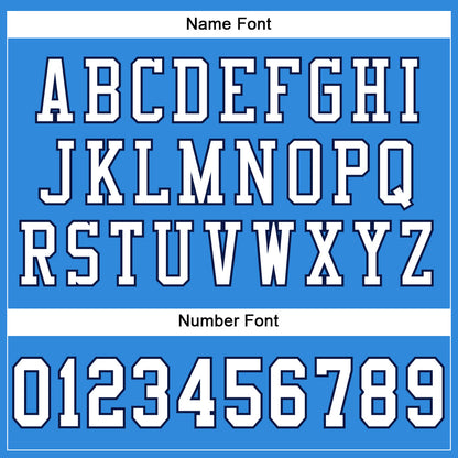 Custom Powder Blue White-Navy Mesh Authentic Football Jersey - Sky-Custom