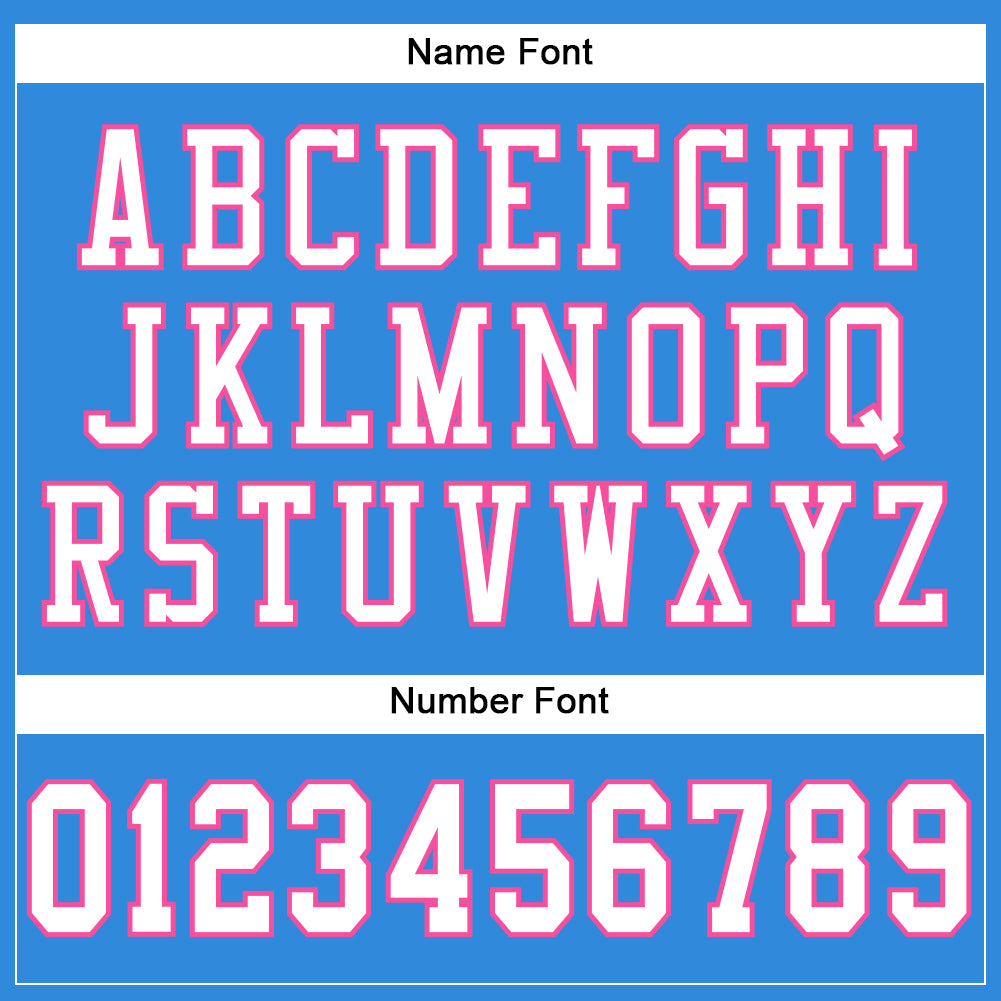 Custom Powder Blue White-Pink Mesh Authentic Football Jersey - Sky-Custom