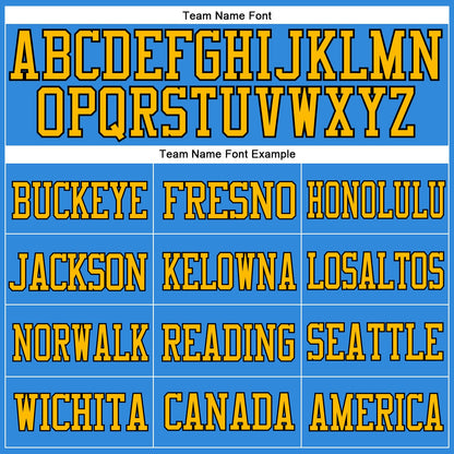 Custom Powder Blue Gold-Black Mesh Authentic Football Jersey - Sky-Custom