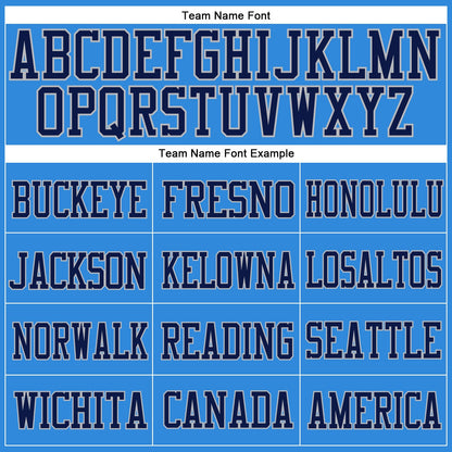 Custom Powder Blue Navy Gray-Teal Mesh Authentic Football Jersey - Sky-Custom