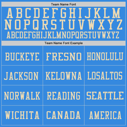 Custom Powder Blue Vintage USA Flag-City Cream Mesh Authentic Football Jersey - Sky-Custom