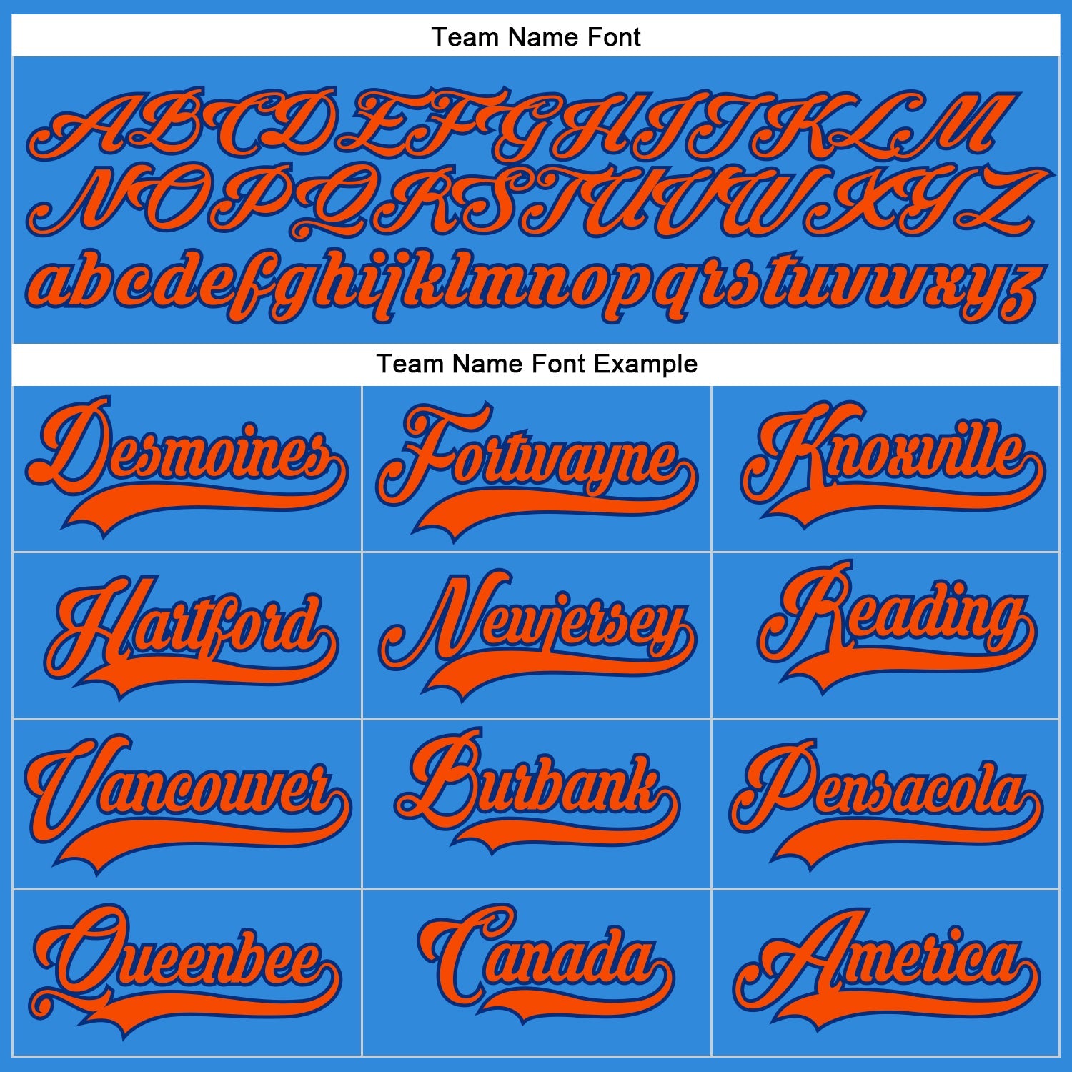Custom Powder Blue Orange-Royal Hockey Lace Neck Jersey - Sky-Custom