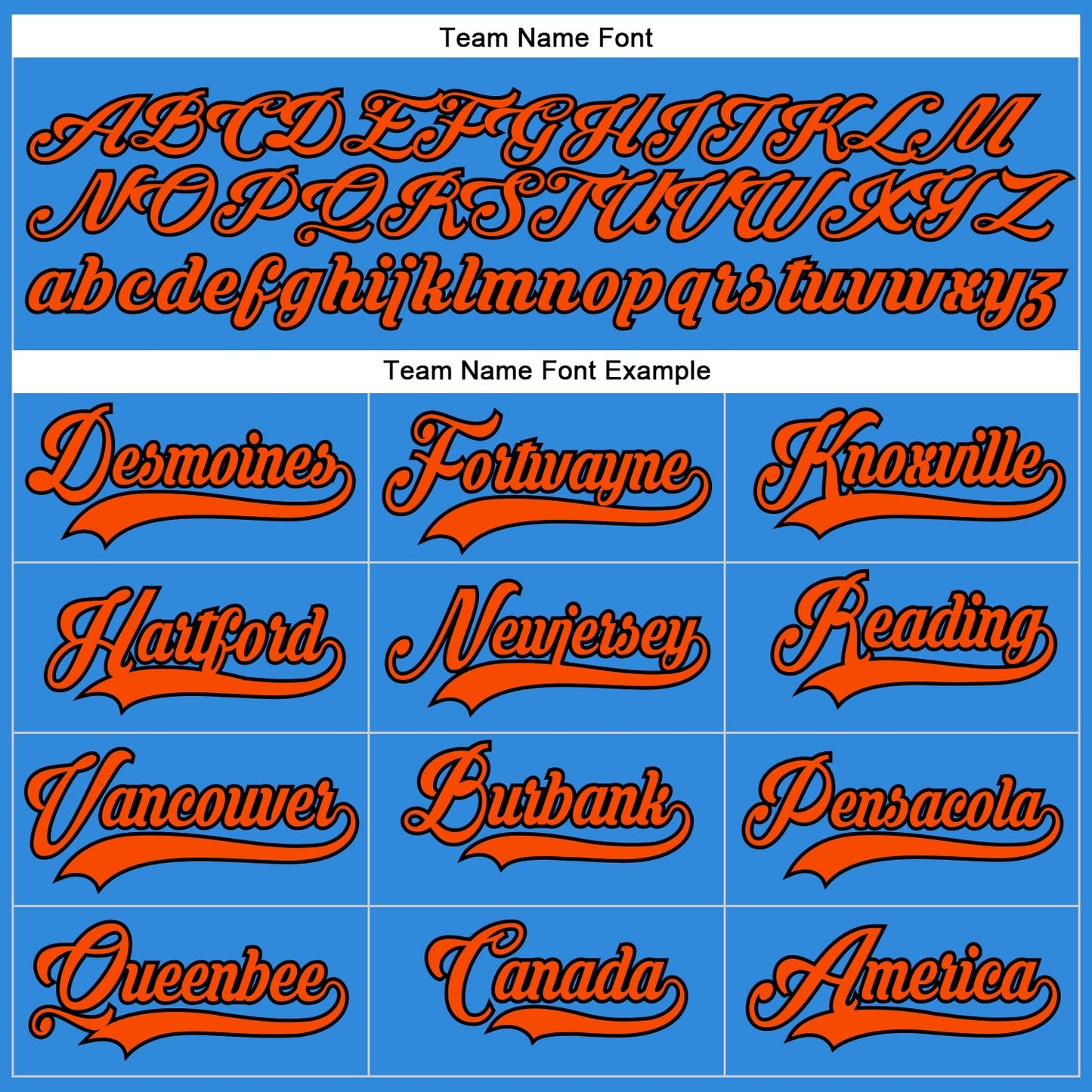 Custom Powder Blue Orange-Black Hockey Lace Neck Jersey - Sky-Custom