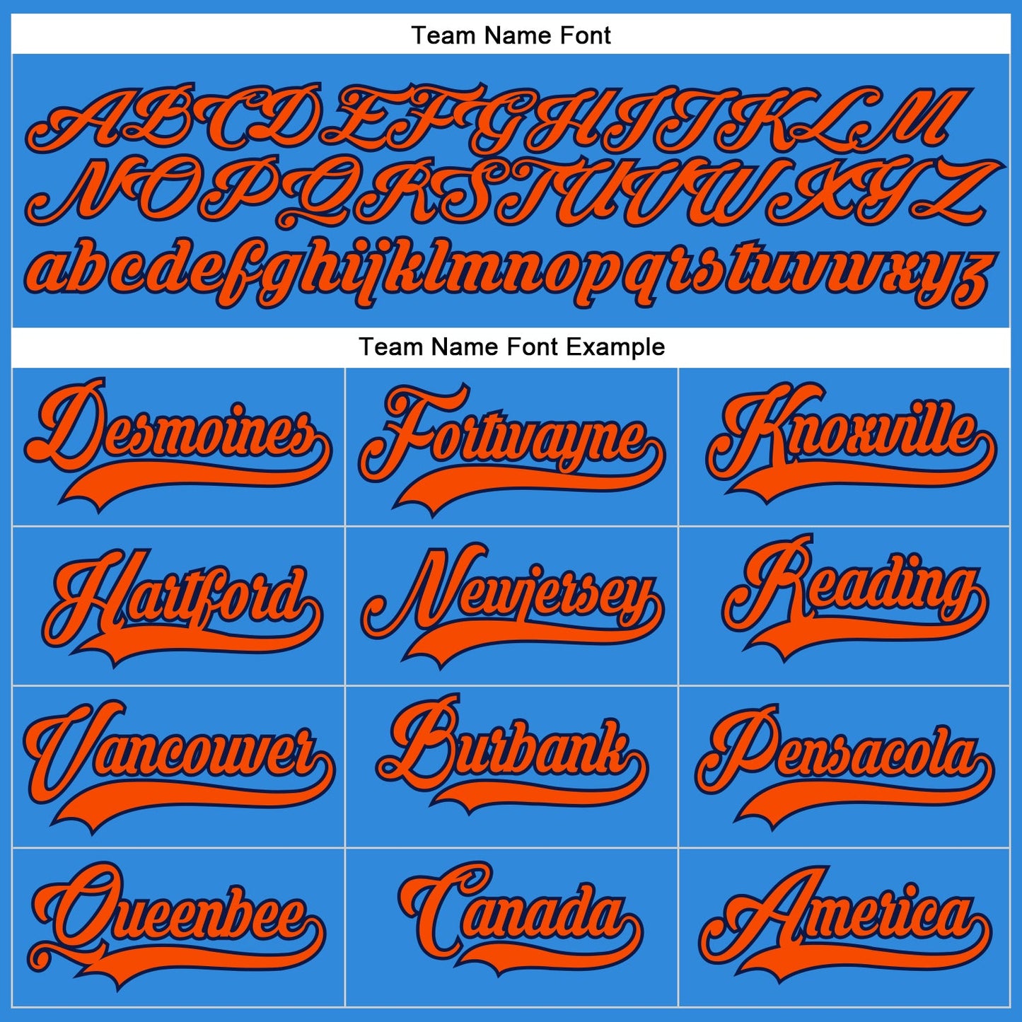 Custom Powder Blue Orange-Navy Hockey Lace Neck Jersey - Sky-Custom