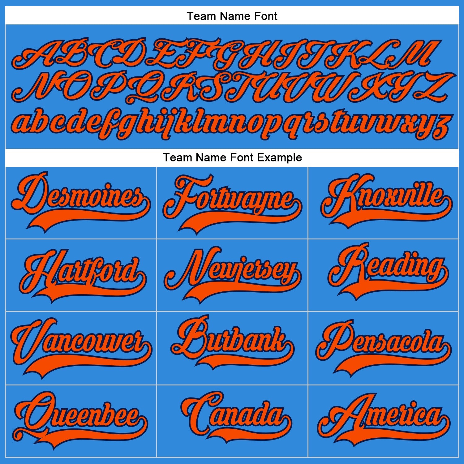 Custom Powder Blue Orange-Navy Hockey Lace Neck Jersey - Sky-Custom