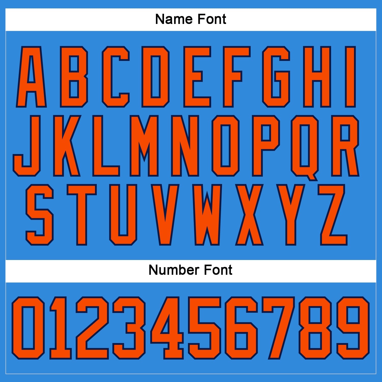 Custom Powder Blue Orange-Navy Hockey Lace Neck Jersey - Sky-Custom