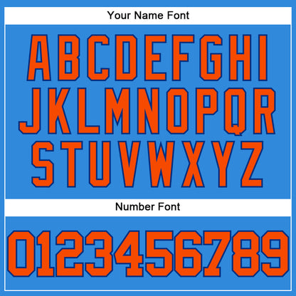 Custom Electric Blue Orange-Royal Authentic Baseball Jersey - Sky-Custom