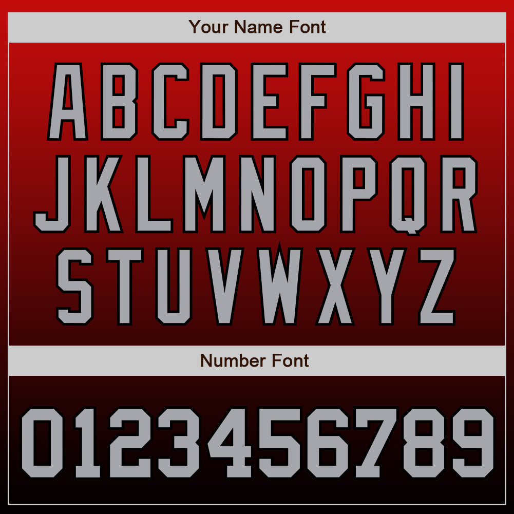 Custom Red Gray-Black Authentic Fade Fashion Baseball Jersey - Sky-Custom