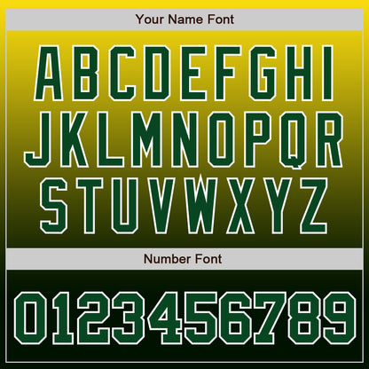 Custom Yellow Green-White Authentic Fade Fashion Baseball Jersey - Sky-Custom