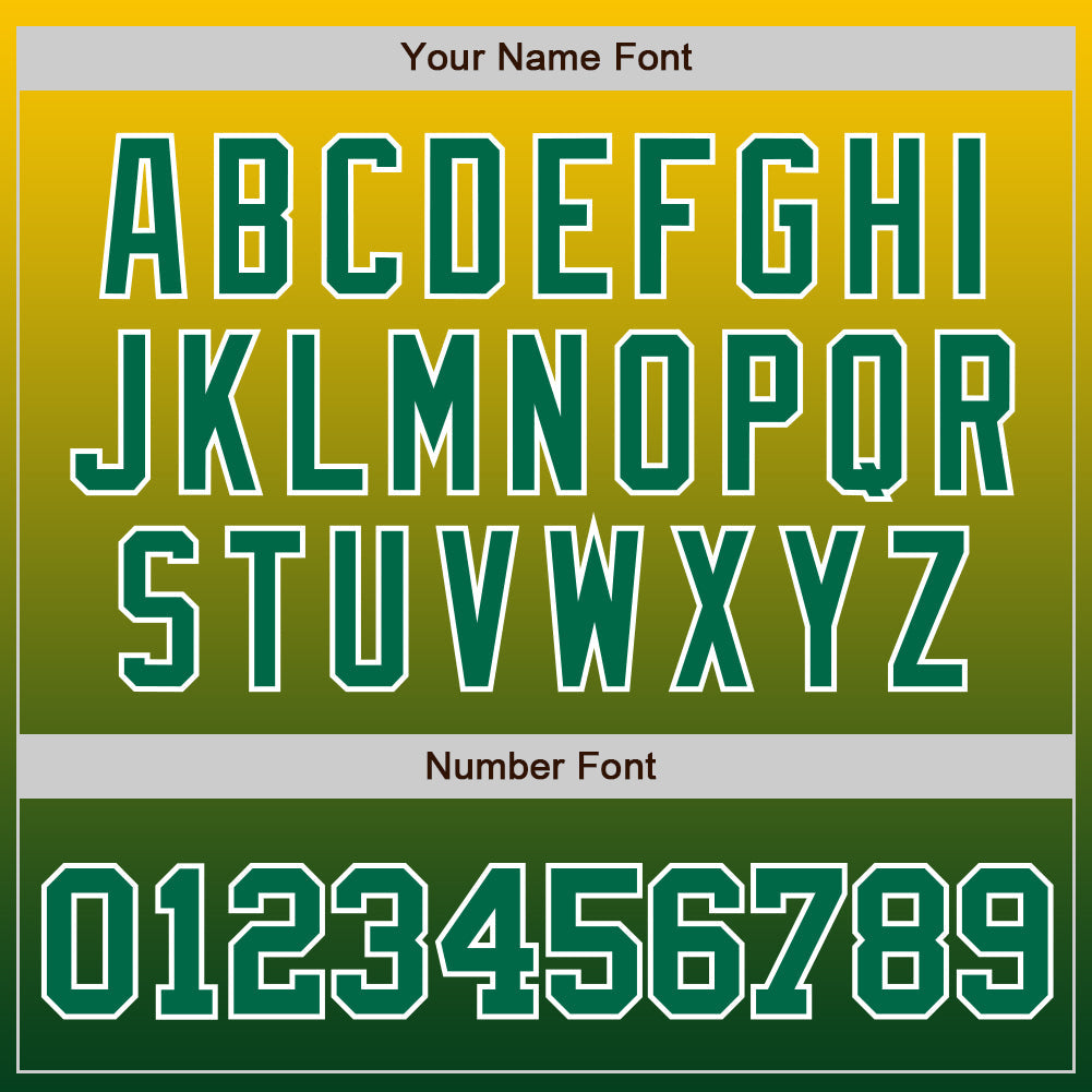 Custom Yellow Kelly Green-White Authentic Fade Fashion Baseball Jersey - Sky-Custom