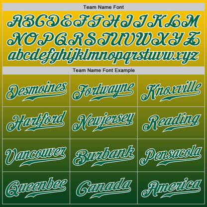 Custom Yellow Kelly Green-White Authentic Fade Fashion Baseball Jersey - Sky-Custom