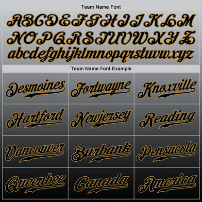 Custom Gray Old Gold-Black Authentic Fade Fashion Baseball Jersey - Sky-Custom