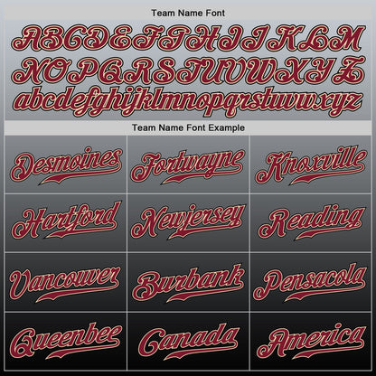 Custom Gray Crimson-Black Authentic Fade Fashion Baseball Jersey - Sky-Custom