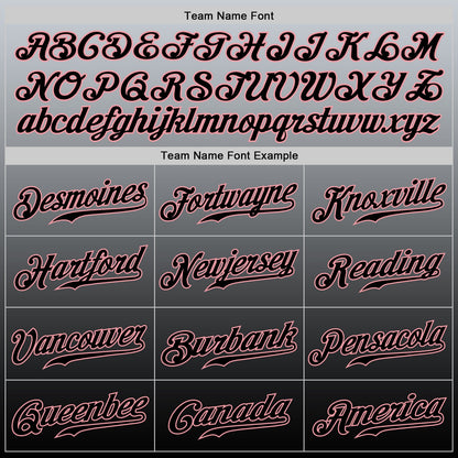 Custom Gray Black-Medium Pink Authentic Fade Fashion Baseball Jersey - Sky-Custom