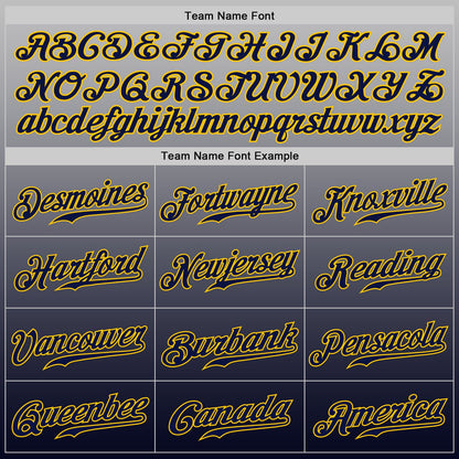 Custom Gray Gold-Navy Authentic Fade Fashion Baseball Jersey - Sky-Custom