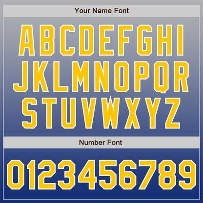 Custom Gray Gold-Royal Authentic Fade Fashion Baseball Jersey - Sky-Custom