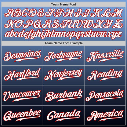 Custom Light Blue Red-Navy Authentic Fade Fashion Baseball Jersey - Sky-Custom
