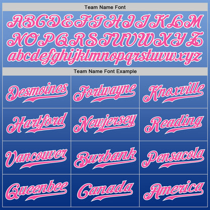 Custom Light Blue White-Royal Authentic Fade Fashion Baseball Jersey - Sky-Custom
