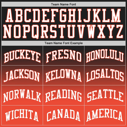 Custom Black White-Orange Authentic Fade Fashion Basketball Jersey - Sky-Custom