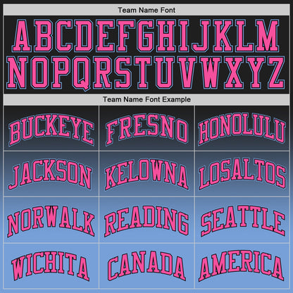 Custom Black Pink-Light Blue Authentic Fade Fashion Basketball Jersey - Sky-Custom