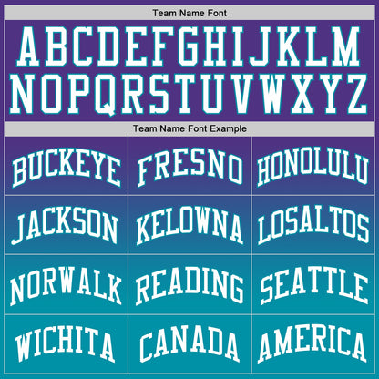 Custom Purple White-Teal Authentic Fade Fashion Basketball Jersey - Sky-Custom