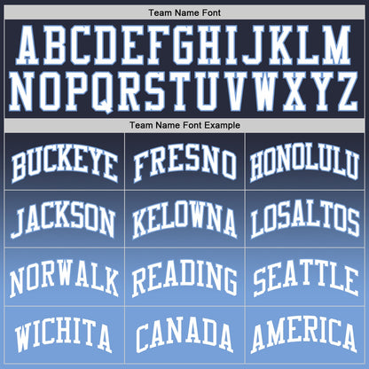 Custom Navy White-Light Blue Authentic Fade Fashion Basketball Jersey - Sky-Custom