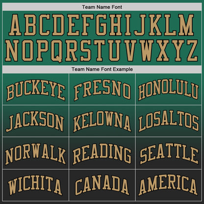 Custom Kelly Green Old Gold-Black Authentic Fade Fashion Basketball Jersey - Sky-Custom
