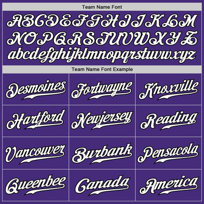 Custom Purple White-Black Authentic Fade Fashion Baseball Jersey - Sky-Custom